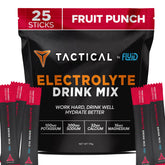 Fluid Tactical imagen frontal del empaque mostrando dosis y sabor Fruit Punch