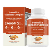 Flulight frasco delantero de Boswellia Turmeric Complex mostrando la etiqueta clara y beneficios