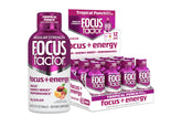 Focus Factor botella frontal sabor Tropical Punch, portable y sin azúcar