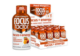 Focus Factor botella frontal mostrando etiqueta y beneficios de energía