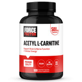 Force Factor envase frontal mostrando dosis y etiqueta, claro beneficio informativo