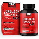 Force Factor frasco frontal mostrando etiqueta y beneficio de vitalidad