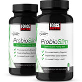 Force Factor frasco ProbioSlim frente mostrando etiqueta y beneficio digestivo