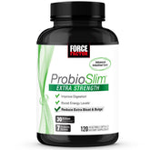 Force Factor frasco frontal mostrando 120 cápsulas y beneficio digestivo