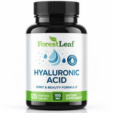 ForestLeaf frasco frontal mostrando 120 cápsulas y beneficios de hidratación