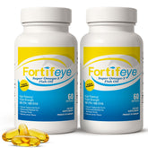 Fortifeye frasco frontal que muestra triple concentración y beneficio diario