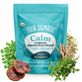 Four Sigmatic lata frontal mostrando la etiqueta y beneficio de equilibrio