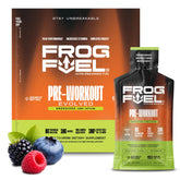 Frog Fuel presentación frontal mostrando diseño y sabor berry, beneficio práctico