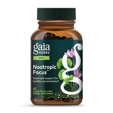 Gaia Herbs vista frontal del envase que facilita identificación y confianza