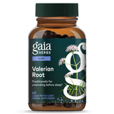 Gaia Herbs botella frontal mostrando cápsulas veganas y beneficio de descanso