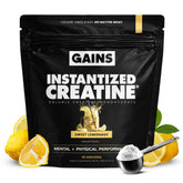 Gains in Bulk empaque frontal mostrando sabor Sweet Lemonade y 30 servicios