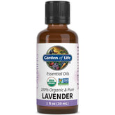 Garden of Life envase frontal de lavanda mostrando pureza y volumen