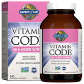 Garden of Life frasco frontal mostrando la etiqueta y beneficios clave