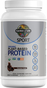 Garden of Life envase frontal sabor chocolate, proteína vegana limpia