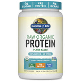 Garden of Life envase frontal mostrando proteína vegana y beneficios claros