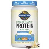 Garden of Life envase frontal sabor vainilla muestra calidad y mezcla cremosa