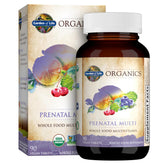Garden of Life envase delantero mostrando etiqueta orgánica y beneficios