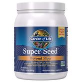 Garden of Life envase frontal mostrando etiqueta y beneficios visibles