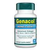 Genacol frente del envase mostrando la marca y beneficios para huesos