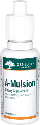 Genestra Brands A-Mulsion frontal mostrando botella y etiqueta, beneficio de fácil identificación