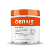 The Genius Brand frasco frontal mostrando 80 cápsulas para claridad mental
