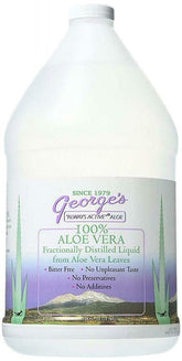 George's envase frontal grande de aloe vera, presentación clara y usable