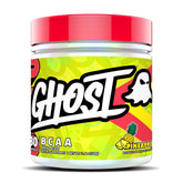 GHOST bote frontal con sabor piña, presenta información clara y beneficios