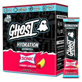 GHOST paquete frontal con 24 sobres Sonic Cherry Limeade, práctico y portátil