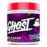 GHOST envase frontal Welch's Grape mostrando diseño atractivo y claridad de marca