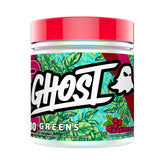 GHOST tarro frontal Cranberry mostrando etiqueta transparente y beneficios