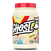 GHOST envase frontal que muestra 25 g proteína y sabor Cereal Milk