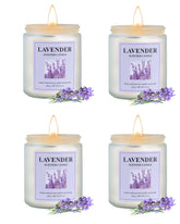 GITRANG vela lavanda frente en frasco opalizado muestra decoración