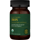 Global Healing Center botella Blood Builder frontal con etiqueta clara y beneficios visibles