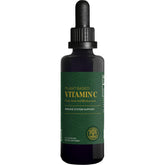 Global Healing Center frasco frontal de vitamina C orgánica muestra envase y dosificador