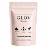 Glov Organic frasco de 120 cápsulas mostrando el envase y beneficios de conveniencia