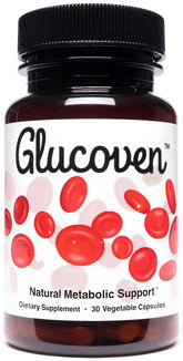 Glucoven frontal del envase mostrando etiqueta y beneficios visibles