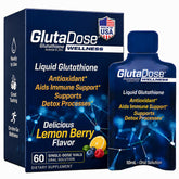 GlutaDose frontal del envase mostrando marca y beneficios clave