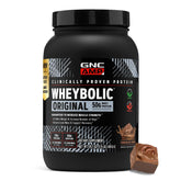 GNC envase frontal Chocolate Fudge mostrando etiqueta y beneficio proteico