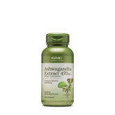 GNC ashwagandha envase frontal mostrando beneficios y claridad de etiqueta
