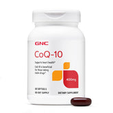 GNC CoQ‑10 frente del empaque mostrando etiqueta clara y beneficio cardiovascular