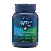 GNC frasco frontal mostrando etiqueta y beneficio de Omega‑3 concentrado