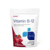 GNC Vitamin B12 frente del envase mostrando etiqueta y cantidad, claridad de información