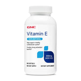 GNC frasco frontal mostrando etiqueta y cantidad 180 softgels para planificación