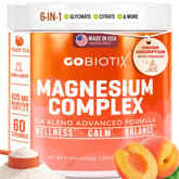 GOBIOTIX envase frontal Peach Tea mostrando 60 servicios y 420 mg