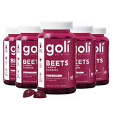 Goli frasco frontal de Beets Cardio gomitas mostrando el envase y beneficio práctico