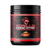 Gorilla Mind Gorilla Mode Nitric frente del envase Orange Rush mostrando etiqueta y diseño