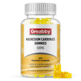 GREABBY bote frontal de gomitas magnesio carbonato, fácil dosificación
