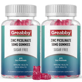 GREABBY frasco frontal con 120 gominolas y etiqueta clara
