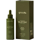 Greena GLOTOX frontal mostrando botella y gotero, conveniencia diaria