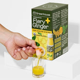 GREENHOUSE JUICE CO. frente del dispensador bag-in-box muestra presentación y practicidad